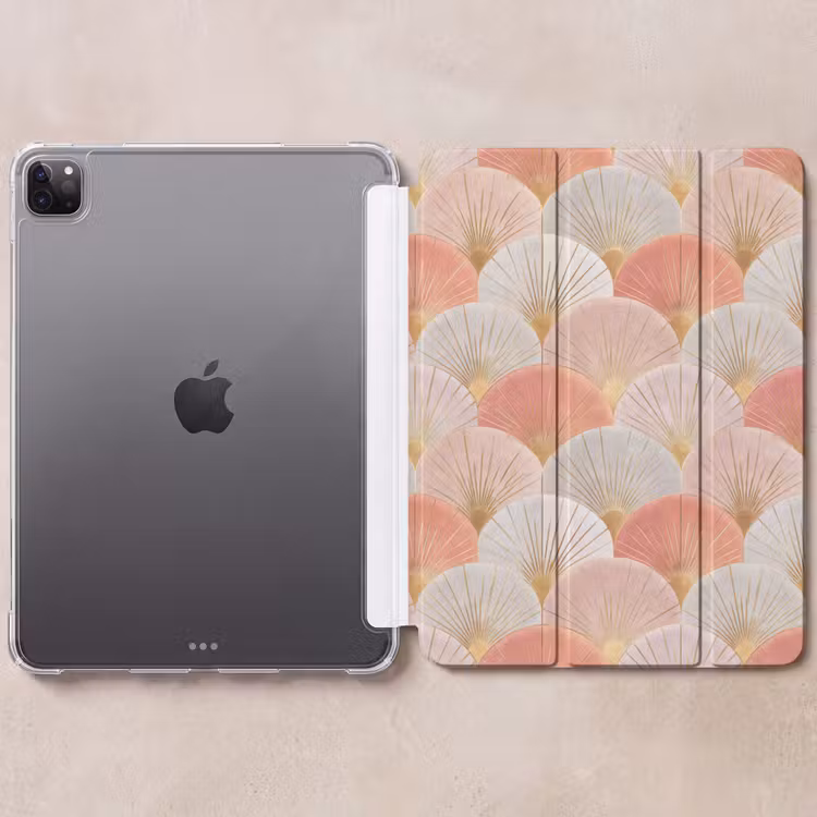 iPad-Hülle - Fächer - Gold - Rosa — 6