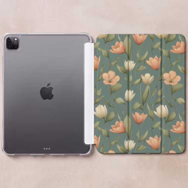 iPad-Hülle - Tulpen - Botanisch - Grün — 6