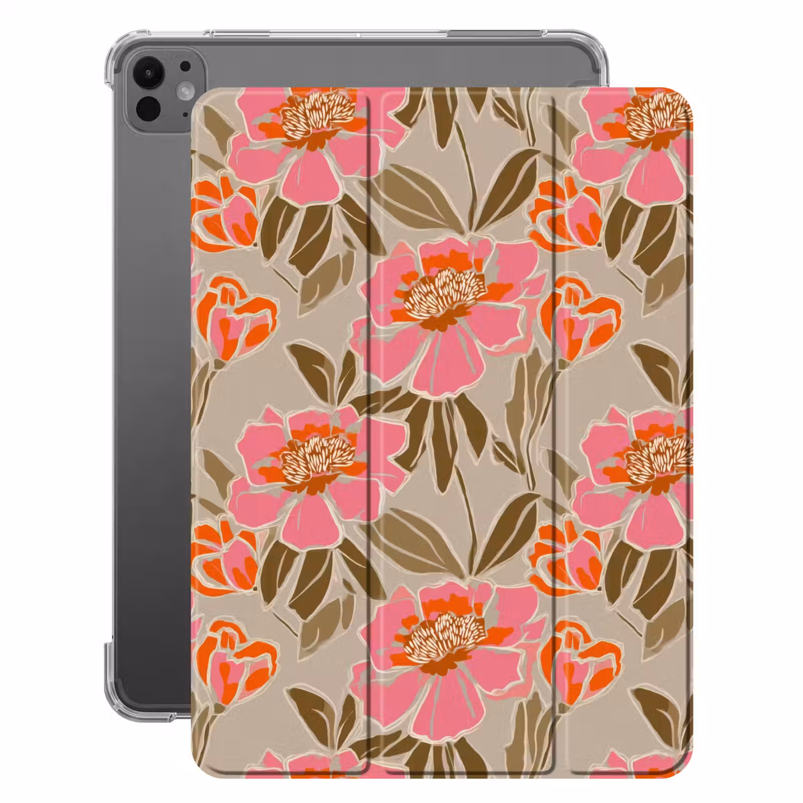 iPad-Hülle - Pfingstrosen - Muster - Rosa — 1
