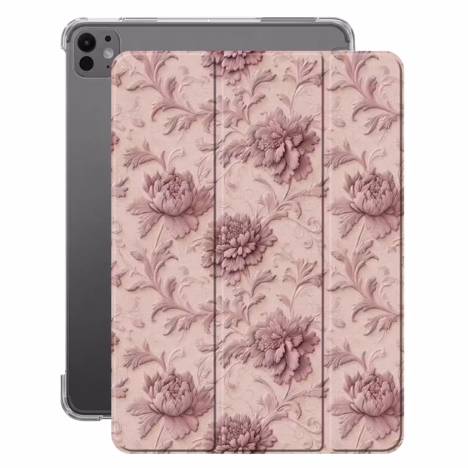 iPad-Hülle - Relief - Pfingstrosen - Rosa — 1