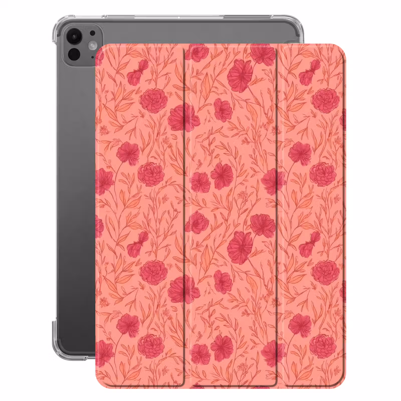 iPad-Hülle - Wiesenblumen - Romantisch - Rosa — 1