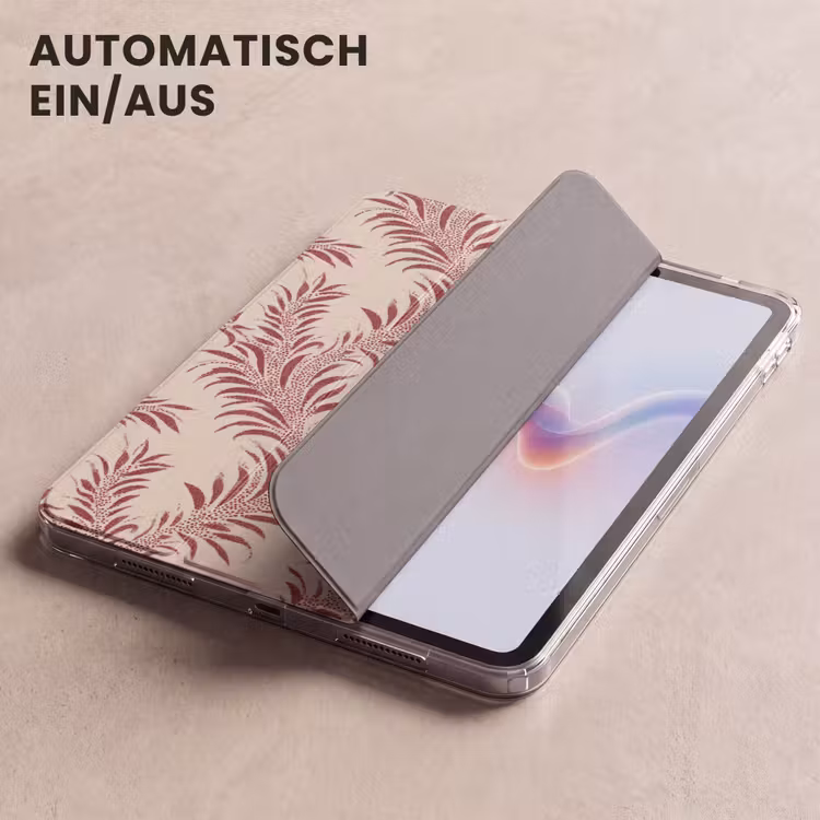 iPad-Hülle - Blätter - Leinen - Rot — 5