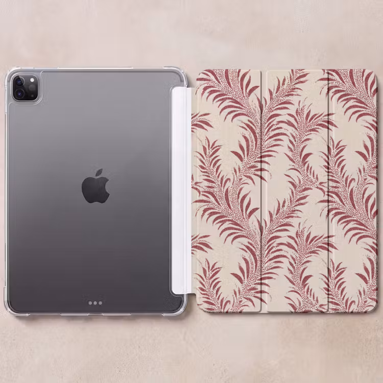 iPad-Hülle - Blätter - Leinen - Rot — 6