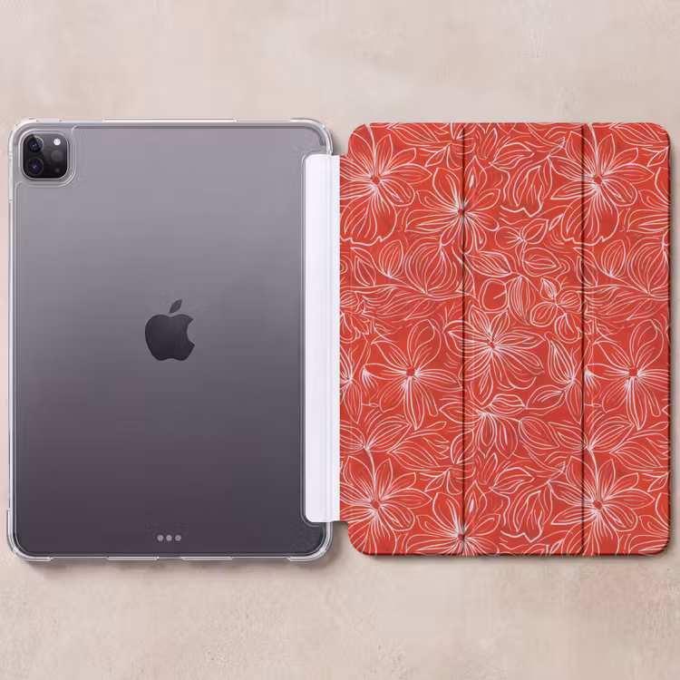 iPad-Hülle - Blumen - Muster - Rot — 6