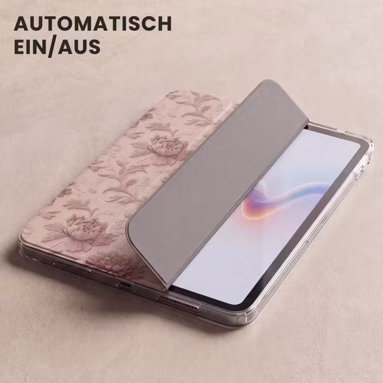 iPad-Hülle - Relief - Pfingstrosen - Rosa — 5
