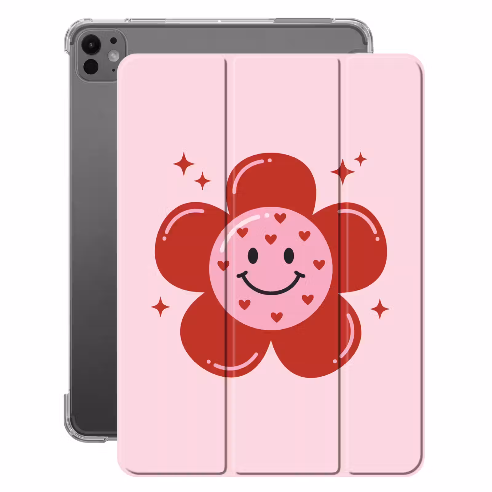 iPad-Hülle - Blume - Rosa - Herzen — 1
