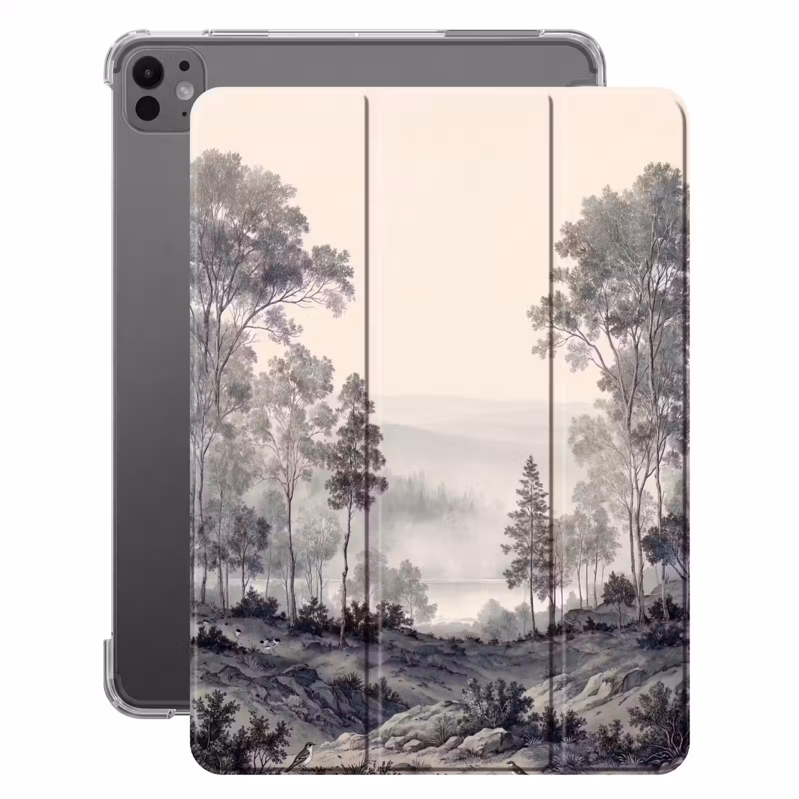 iPad-Hülle - Neblig - Berglandschaft - Illustration — 1