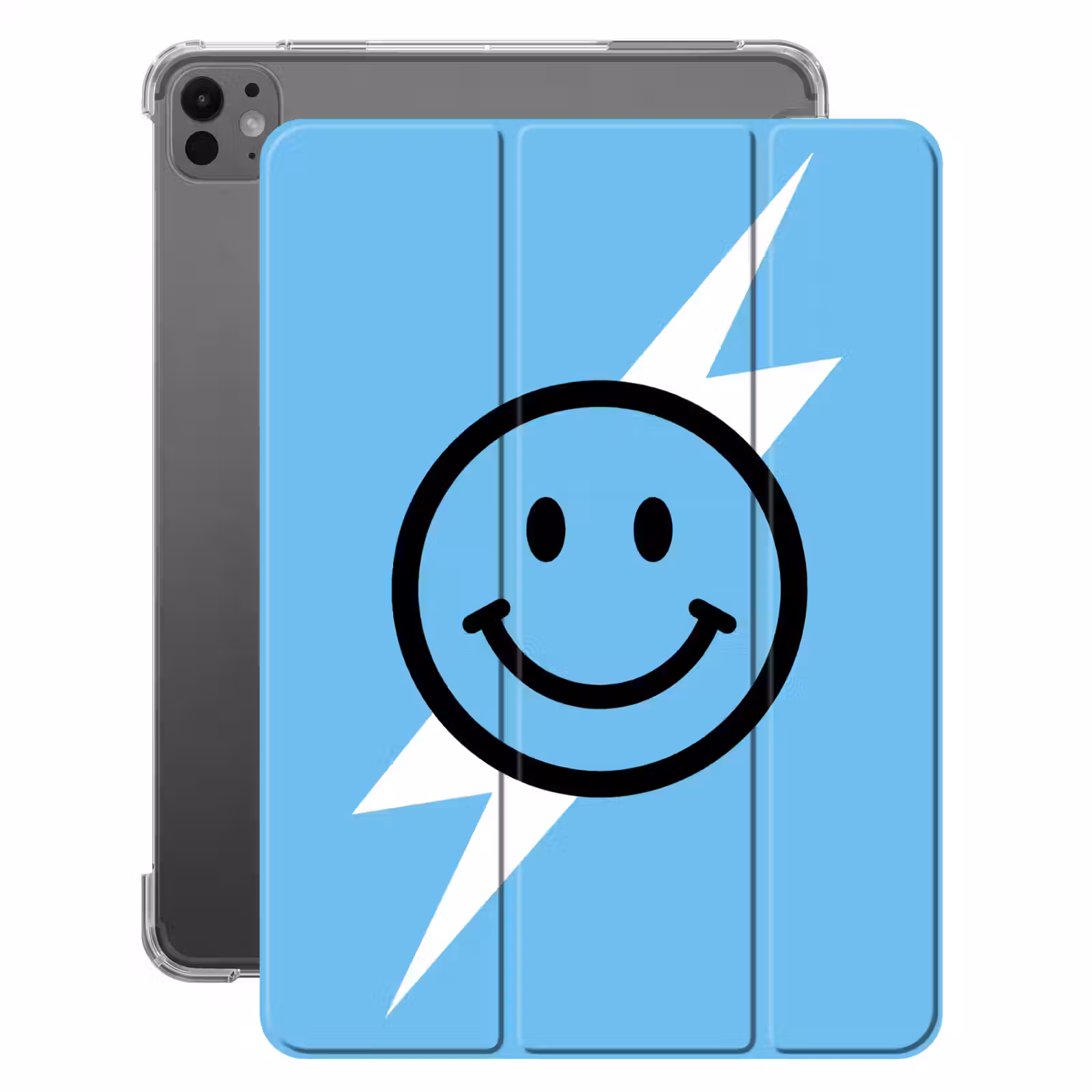iPad-Hülle - Smiley - Blau - Blitzschlag — 1