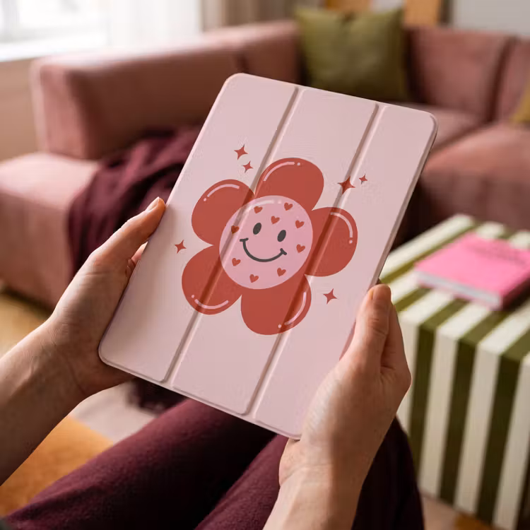 iPad-Hülle - Blume - Rosa - Herzen — 4