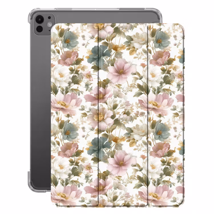 iPad-Hülle - Blumen - Muster - Pastell — 1