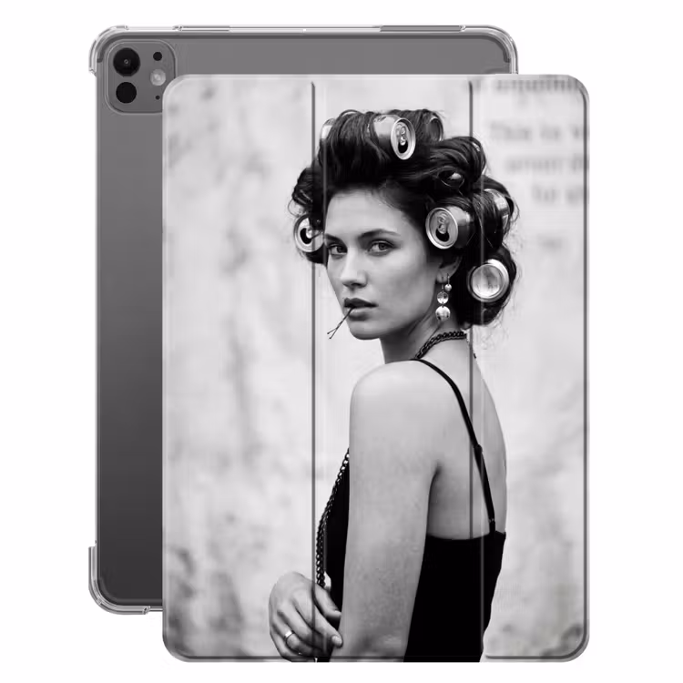 iPad-Hülle - Edgy - Frau - Schwarz - Weiß — 1