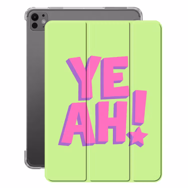 iPad-Hülle - Grün - Neon - Zitat — 1