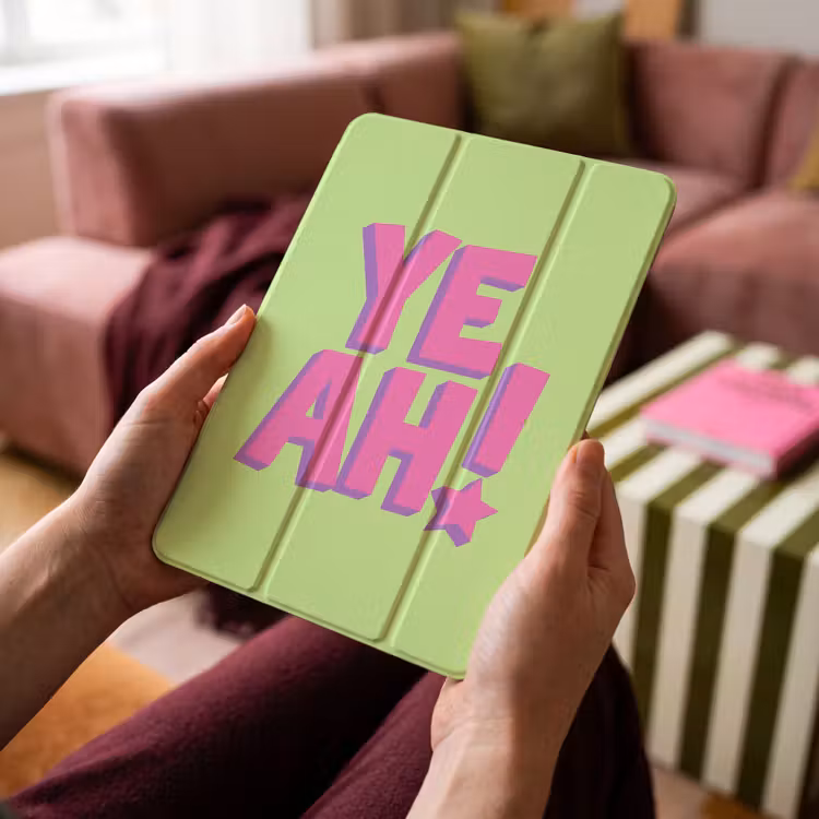 iPad-Hülle - Grün - Neon - Zitat — 4