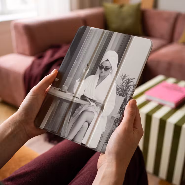iPad-Hülle - Modern - Frau - Schwarz - Weiß — 4