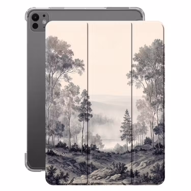 iPad-Hülle - Neblig - Berglandschaft - Illustration — 1
