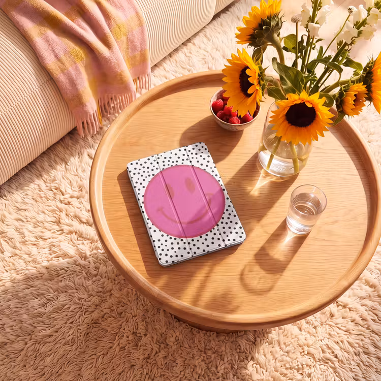 iPad-Hülle - Smiley - Rosa - Punkte — 2