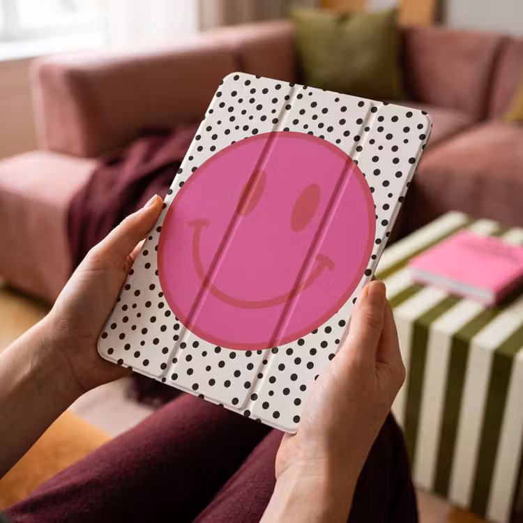 iPad-Hülle - Smiley - Rosa - Punkte — 4