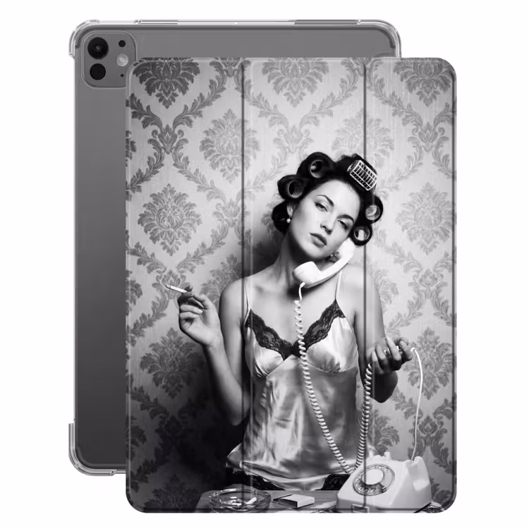 iPad-Hülle - Chic - Frau - Schwarz - Weiß — 1