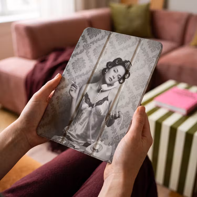 iPad-Hülle - Chic - Frau - Schwarz - Weiß — 4
