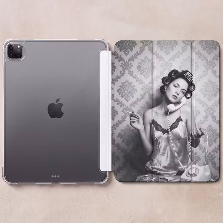 iPad-Hülle - Chic - Frau - Schwarz - Weiß — 6