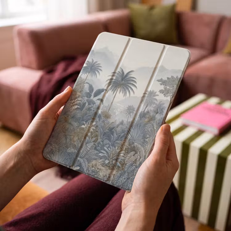 iPad-Hülle - Dschungel - Landschaft - Blau — 4
