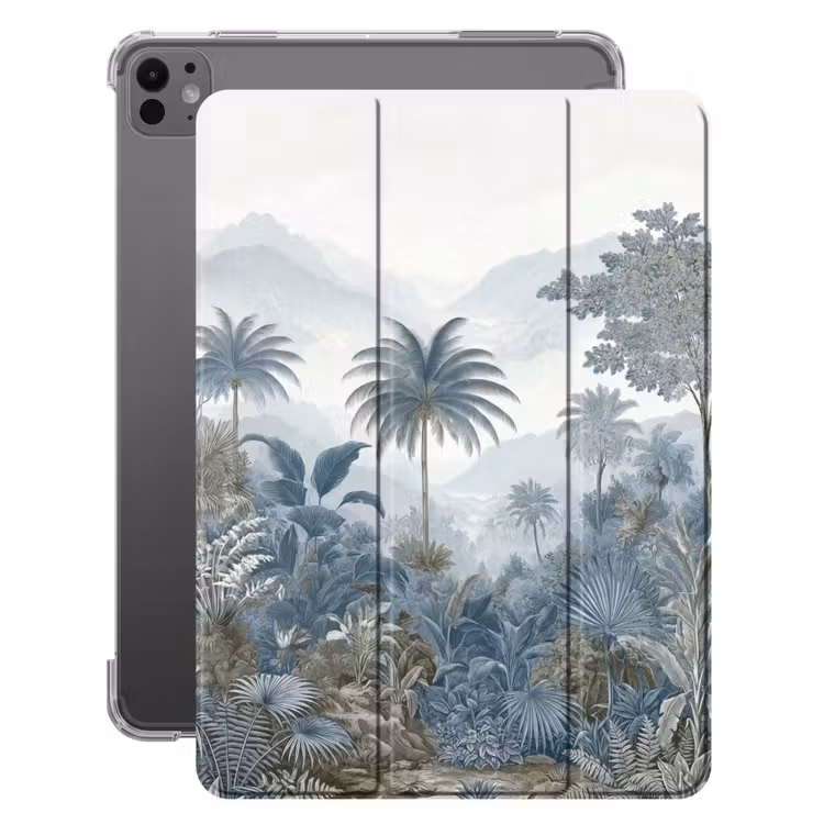 iPad-Hülle - Dschungel - Modern - Blau - Grün — 1