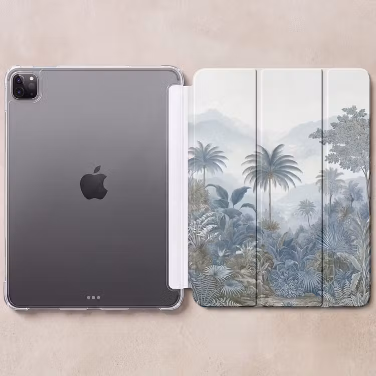 iPad-Hülle - Dschungel - Modern - Blau - Grün — 6