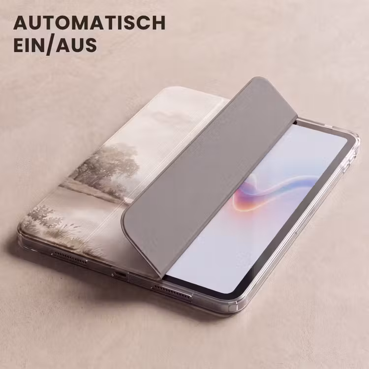 iPad-Hülle - Flusslandschaft - Minimalistisch - Erdtöne — 5