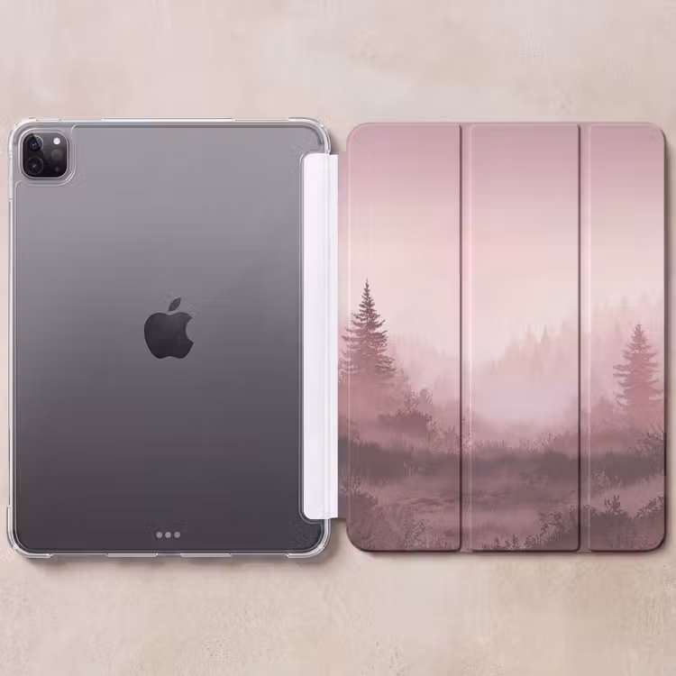 iPad-Hülle - Landschaft - Neblig - Rosa — 6