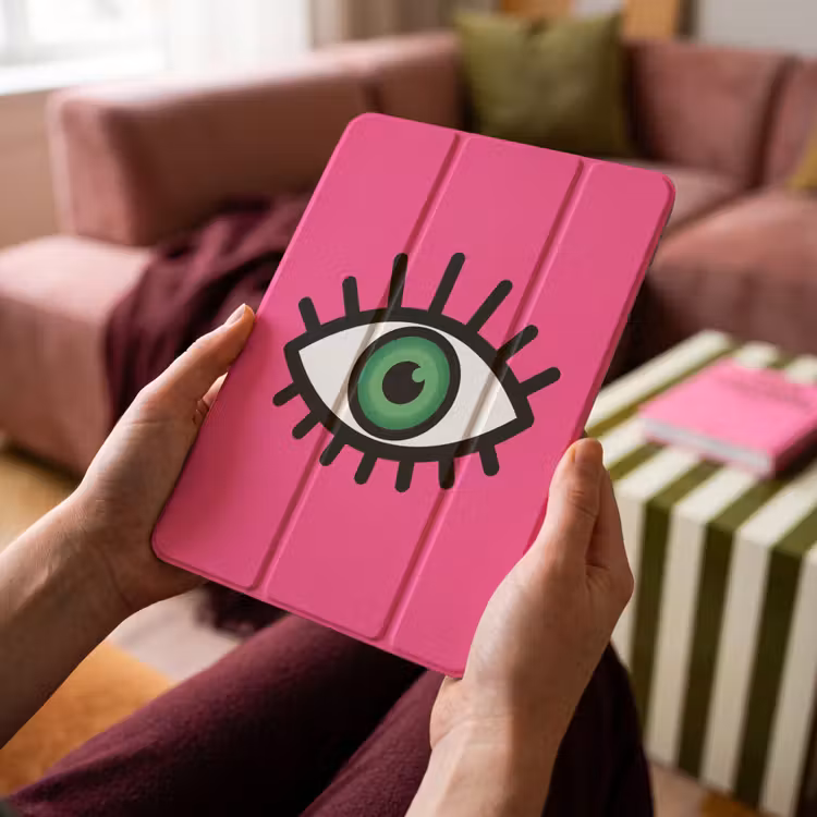 iPad-Hülle - Minimalistisch - Auge - Rosa — 4
