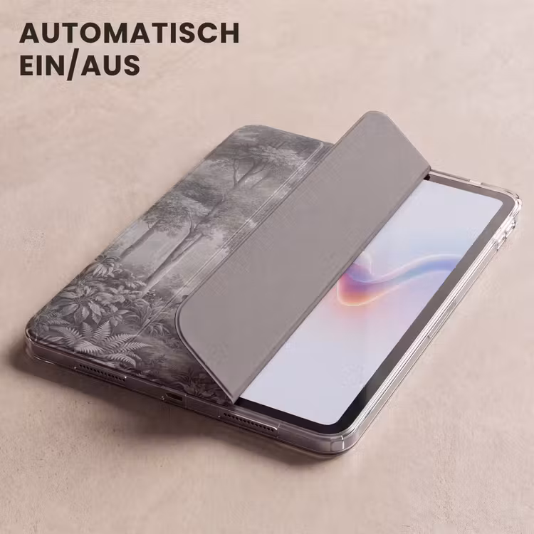 iPad-Hülle - Wald - Rotwild - Schwarz - Weiß — 5