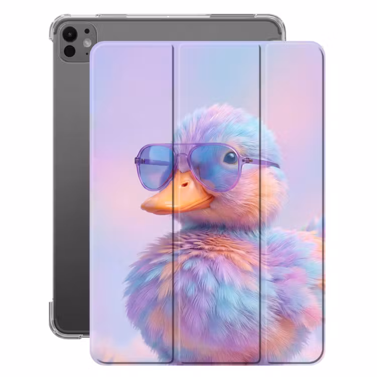 iPad-Hülle - Ente - Brille - Pastell — 1