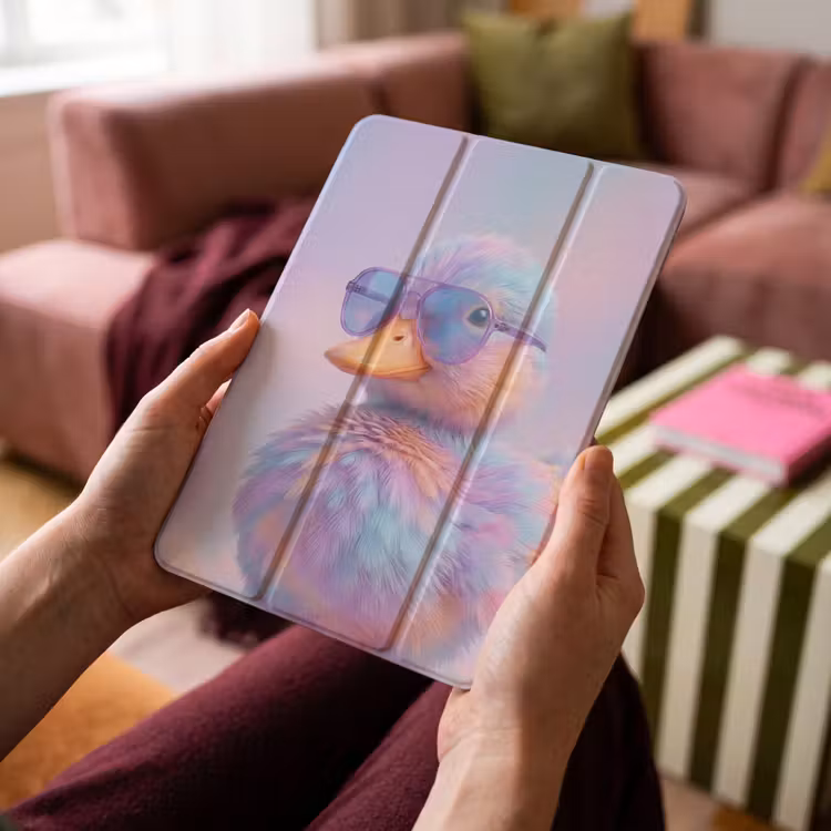 iPad-Hülle - Ente - Brille - Pastell — 4