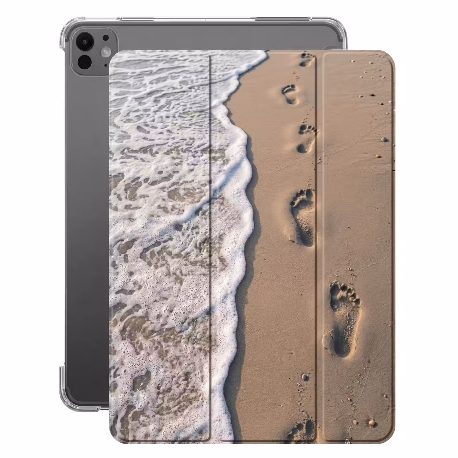 iPad-Hülle - Fußstapfen - Gezeitenlinie - Meer — 1