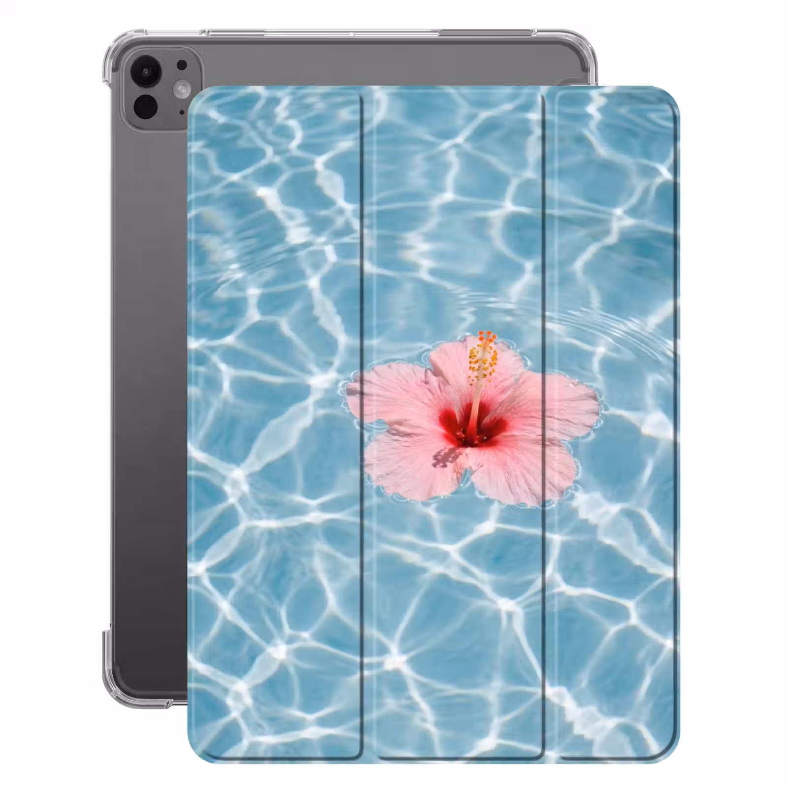 iPad-Hülle - Hibiskus - Wasser - Rosa — 1