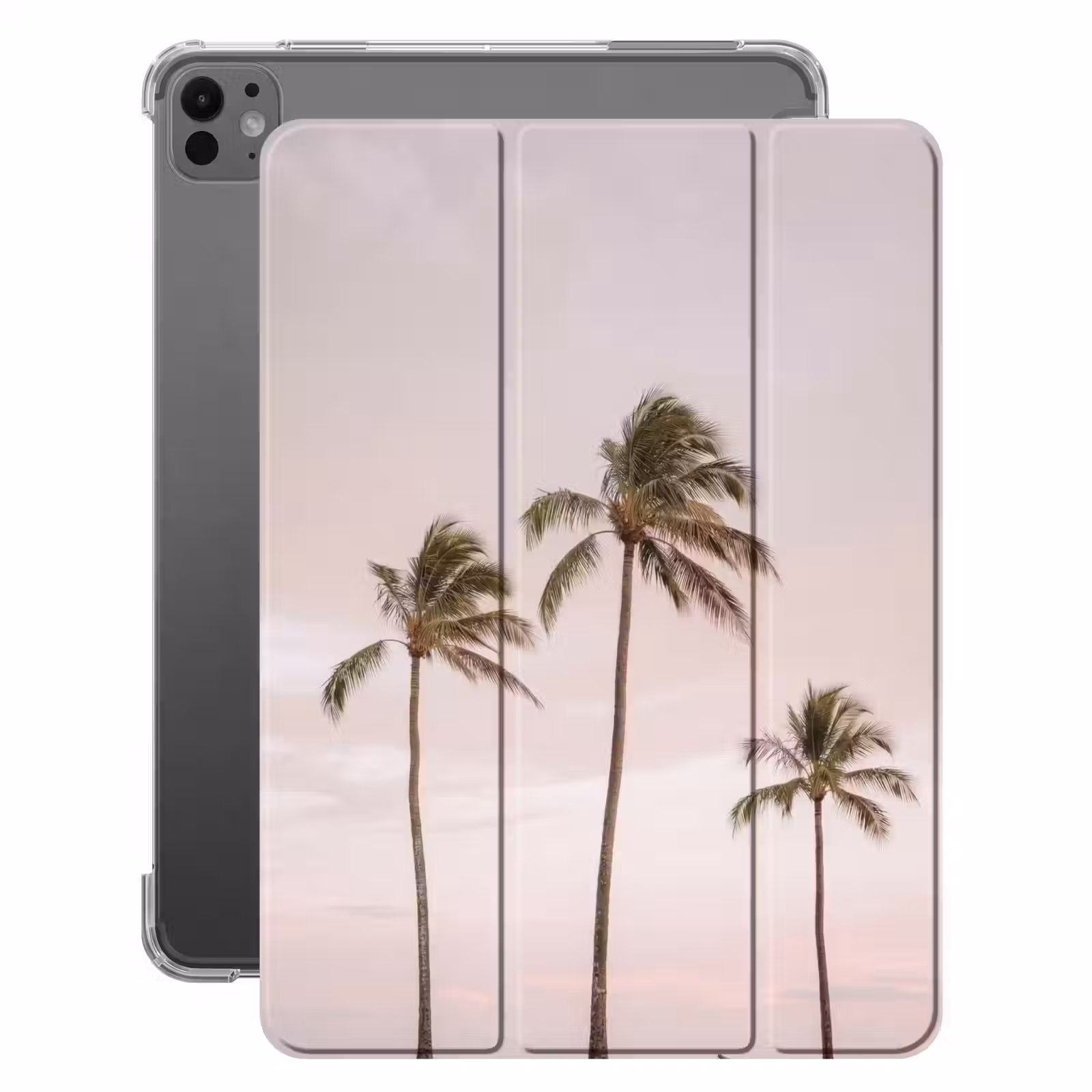 iPad-Hülle - Palmen - Sonnenuntergang - Rosa — 1