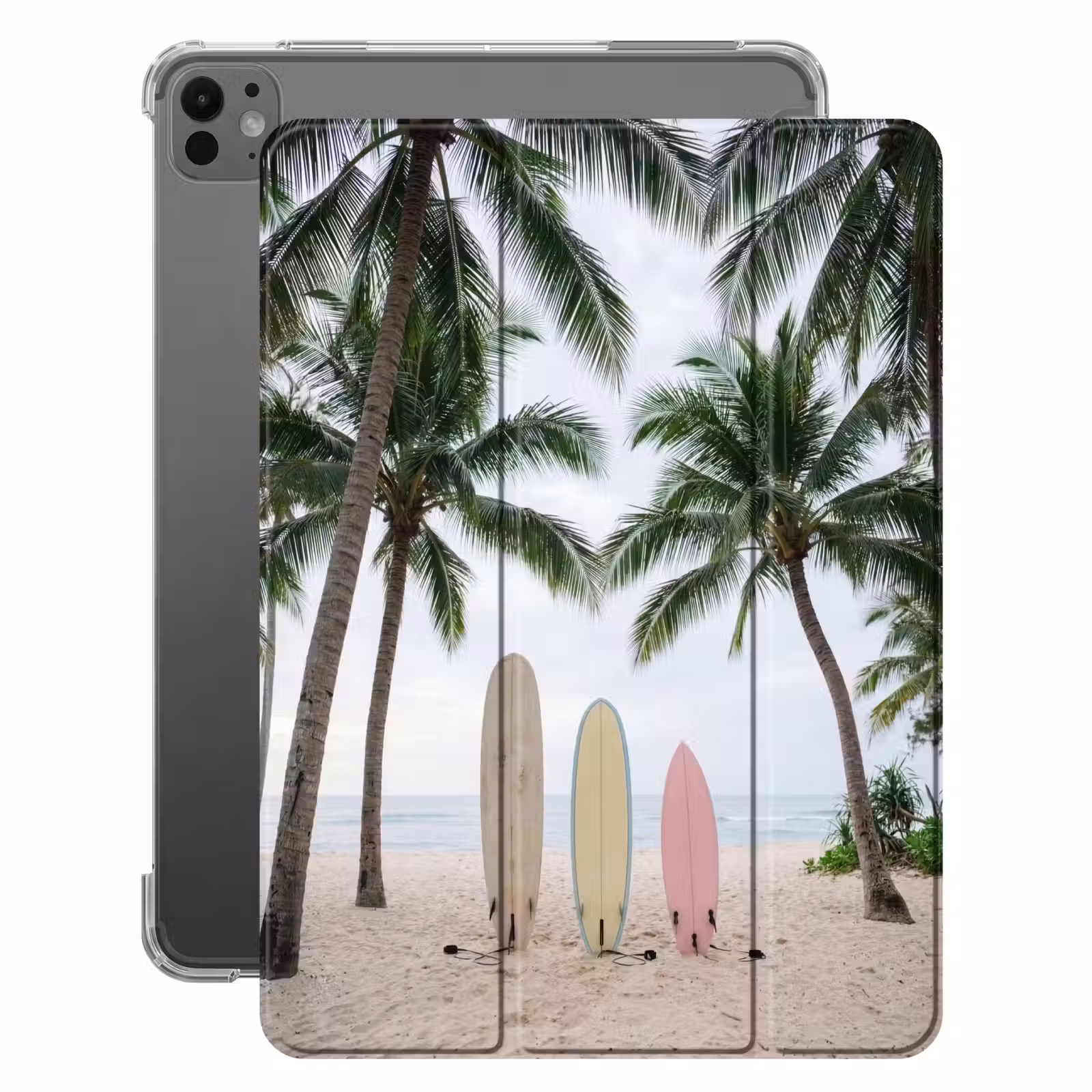 iPad-Hülle - Surfbrett - Palmen - Farbenfroh — 1