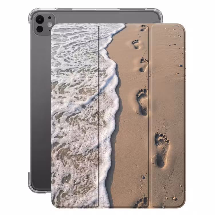 iPad-Hülle - Fußstapfen - Gezeitenlinie - Meer — 1