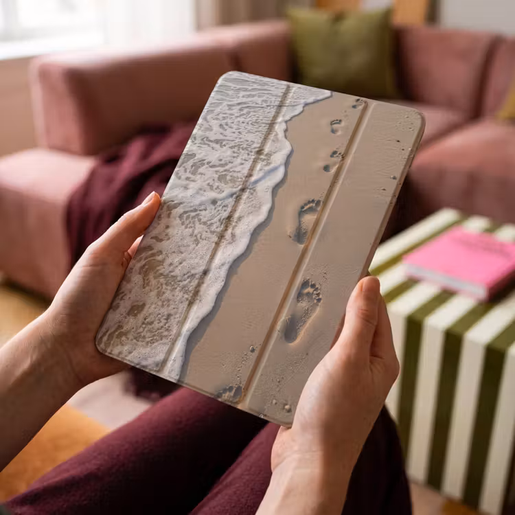 iPad-Hülle - Fußstapfen - Gezeitenlinie - Meer — 4