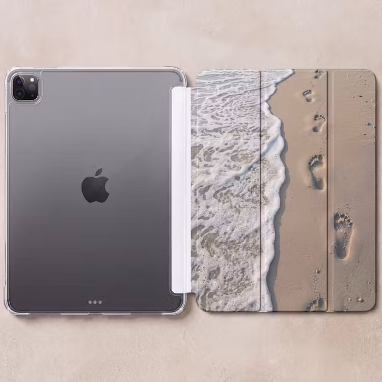 iPad-Hülle - Fußstapfen - Gezeitenlinie - Meer — 6