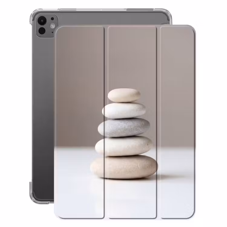 iPad-Hülle - Gestapelt - Steine - Grau — 1