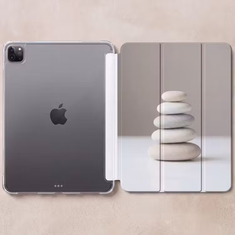 iPad-Hülle - Gestapelt - Steine - Grau — 6