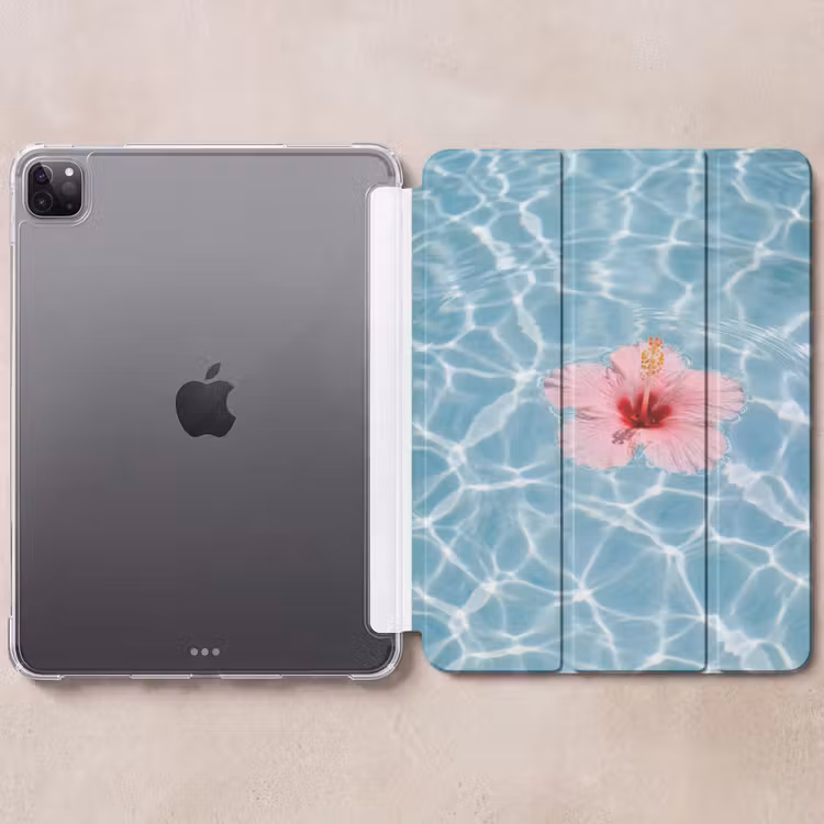 iPad-Hülle - Hibiskus - Wasser - Rosa — 6