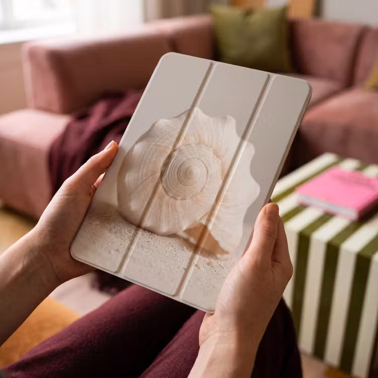 iPad-Hülle - Muschel - Detail - Beige — 4