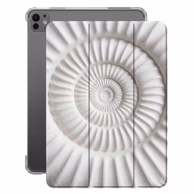 iPad-Hülle - Muschel - Spirale - Weiß — 1