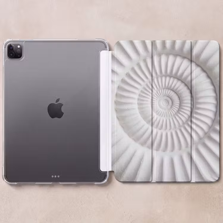 iPad-Hülle - Muschel - Spirale - Weiß — 6