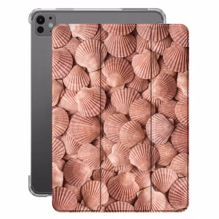 iPad-Hülle - Muscheln - Muster - Rosa — 1