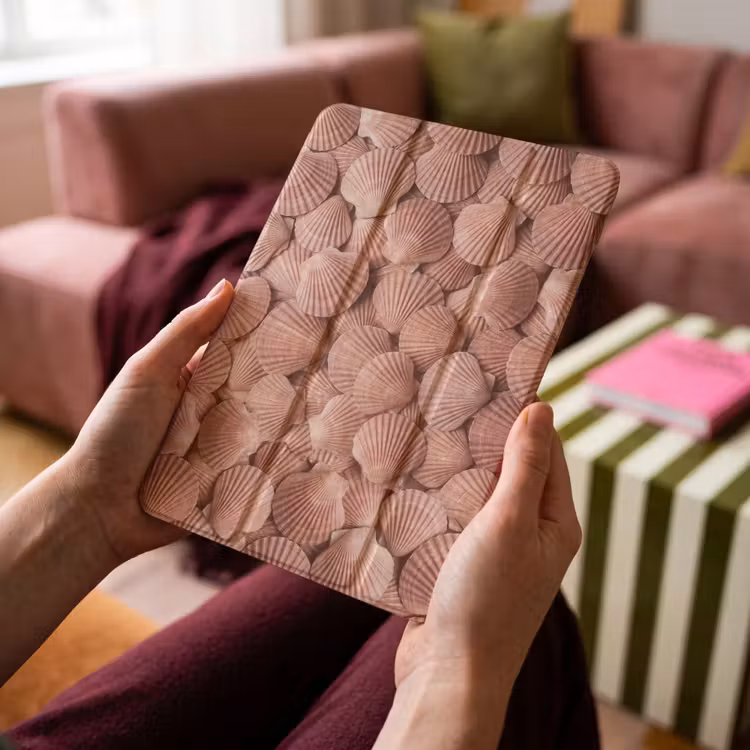 iPad-Hülle - Muscheln - Muster - Rosa — 4