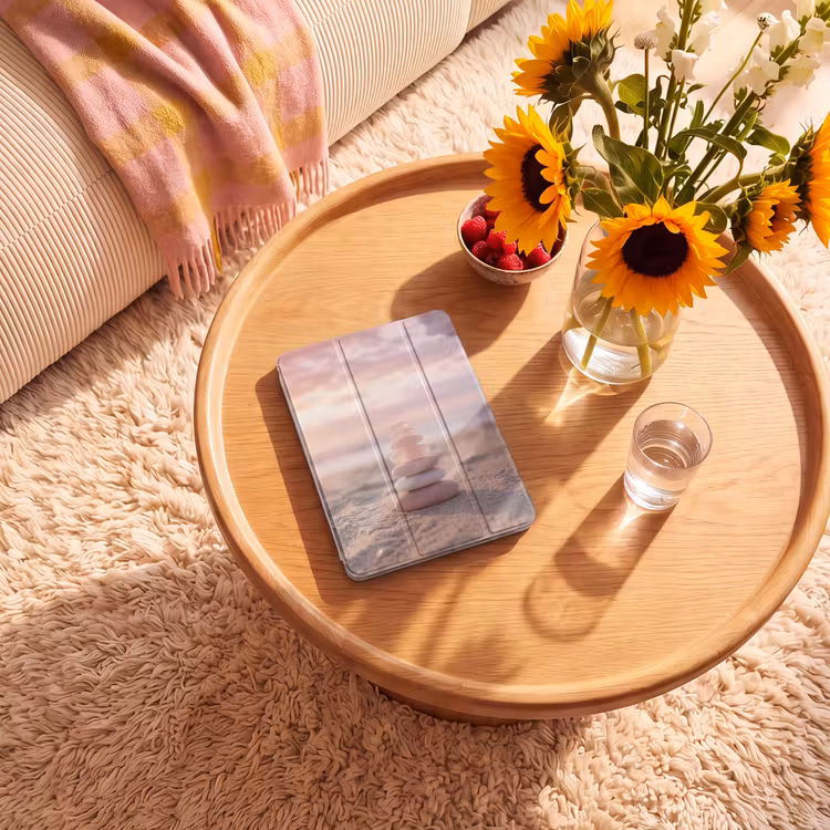iPad-Hülle - Steine - Sand - Rosa — 2