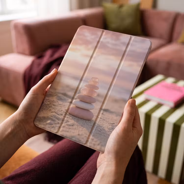 iPad-Hülle - Steine - Sand - Rosa — 4